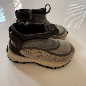 Zara Gray and Black Kids Slip-On Sneakers